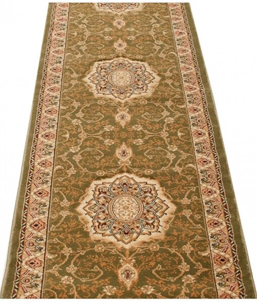 Zielony elegancki chodnik w tradycyjny wzór E1-H06