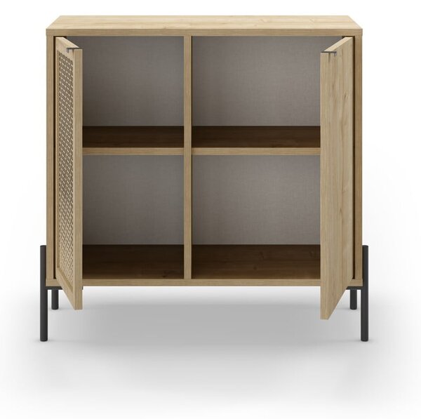 Niska komoda w dekorze dębu 80x80 cm Inca – Marckeric