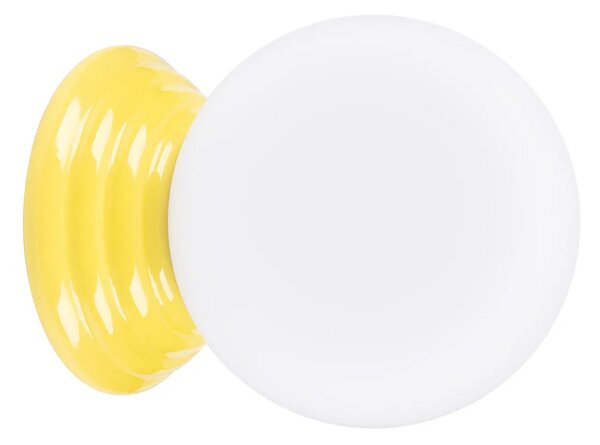 Żółty minimalistyczny kinkiet ze szklanym kloszem - M164-Weskom D1-L30