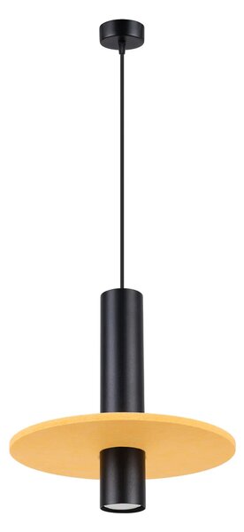 Żółta nowoczesna lampa wisząca z okrągłym kloszem P7-L88