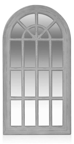 Casa Chic Savile, lustro ścienne, lustro okienne, okno francuskie, drewniana rama, 86 x 46 cm