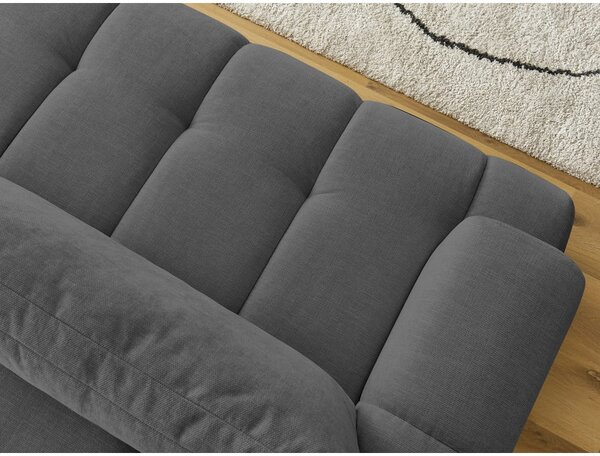 Ciemnoszara rozkładana/ze schowkiem sofa 251 cm Fuji – Bobochic Paris