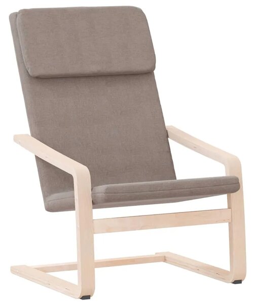 Skandynawski drewniany fotel wypoczynkowy w kolorze taupe R7-S81