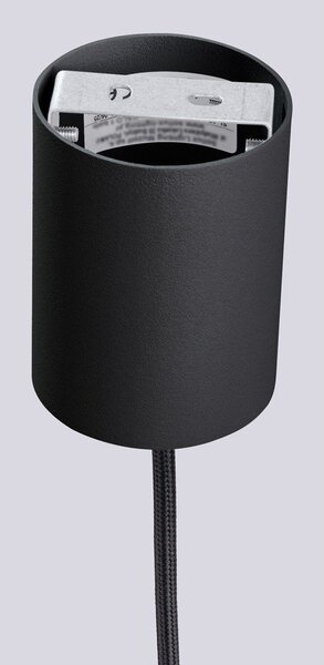 Czarna lampa wisząca ze szklanym kloszem ø 12 cm Orbital – Sollux