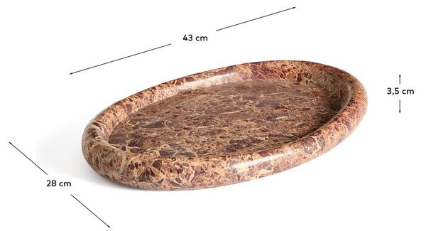 Marmurowa taca dekoracyjna 28x43 cm Lenorel – Kave Home