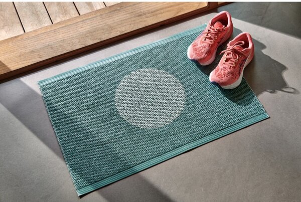 Turkusowy dywan odpowiedni na zewnątrz 70x120 cm Vera Pop Jade – Pappelina