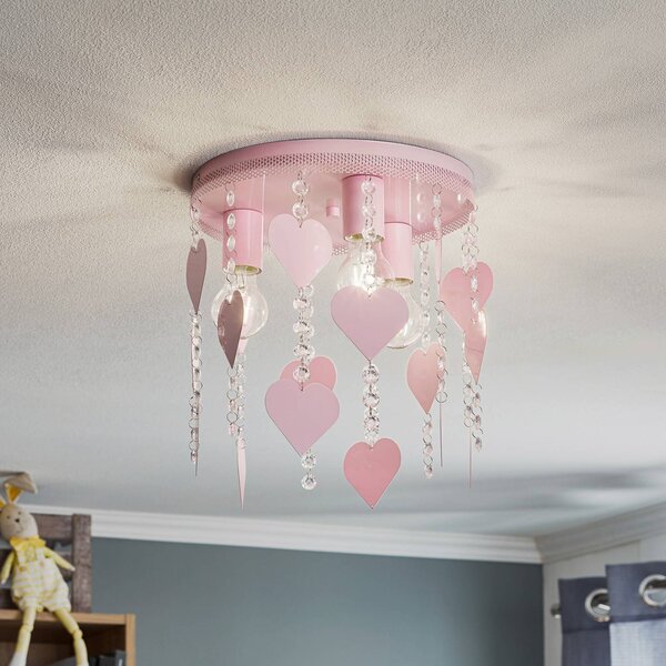 Lampa sufitowa Corazon Eko-Light, możliwość ściemniania, fioletowy / różowy / bladoróżowy, pokój dziecięcy, metal, młodzieżowy
