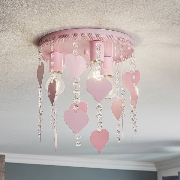Lampa sufitowa Corazon Eko-Light, możliwość ściemniania, fioletowy / różowy / bladoróżowy, pokój dziecięcy, metal, młodzieżowy