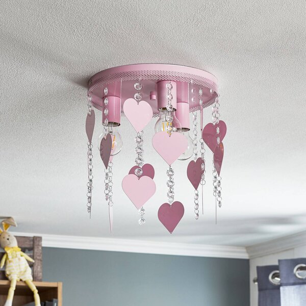 Lampa sufitowa Corazon Eko-Light, możliwość ściemniania, fioletowy / różowy / bladoróżowy, pokój dziecięcy, metal, młodzieżowy