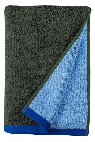 Ciemnozielono-niebieski ręcznik z bawełny organicznej frotte 50x90 cm Soft – Mette Ditmer Denmark