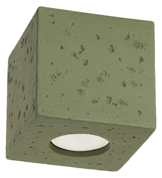 Zielony kwadratowy plafon w stylu loft W6-B59