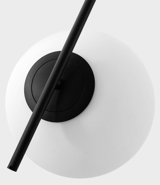 LAMPA WISZĄCA NOWOCZESNA CZARNA BIAŁA KULA SORENTO 20 LUMINA DECO