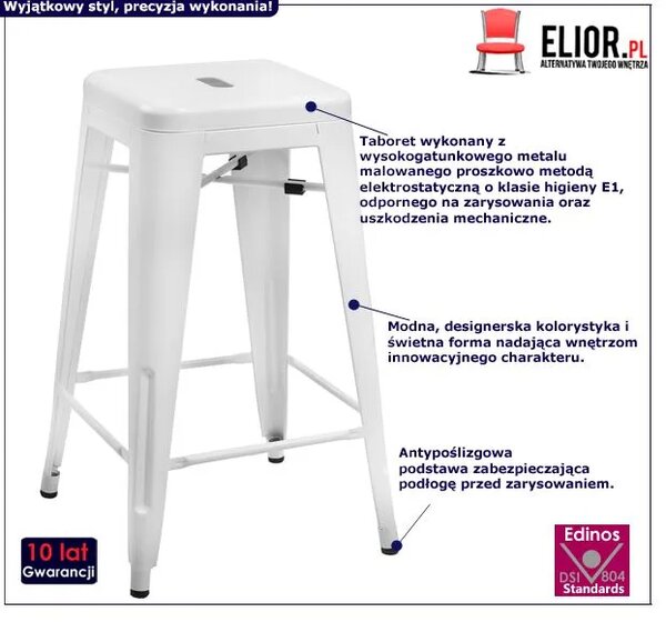 Biały kwadratowy hoker do wyspy - Asla