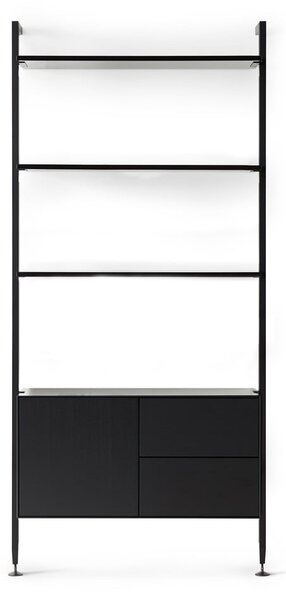 Czarny regał w dekorze dębu 94x210 cm Edge by Hammel – Hammel Furniture