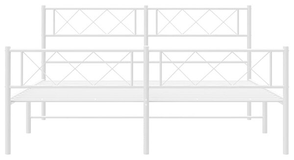 Białe industrialne metalowe łóżko 120x200 cm R5-R50