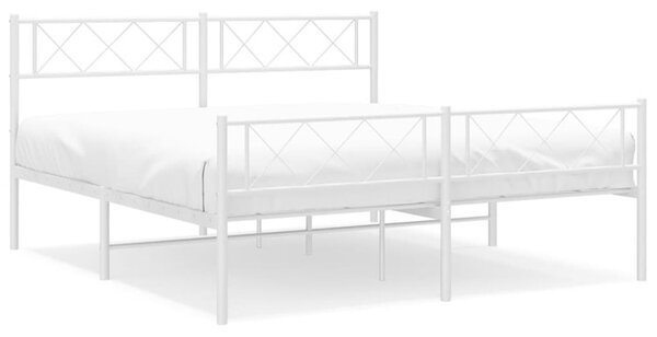 Białe industrialne metalowe łóżko 120x200 cm R5-R50