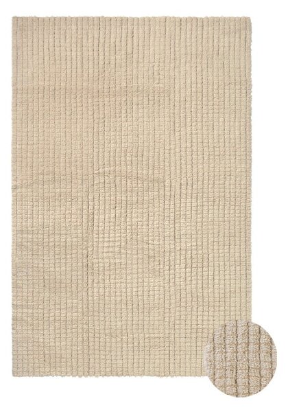 Beżowy wełniany dywan odpowiedni do prania/tkany ręcznie 80x140 cm Unexpected Wool – Lorena Canals
