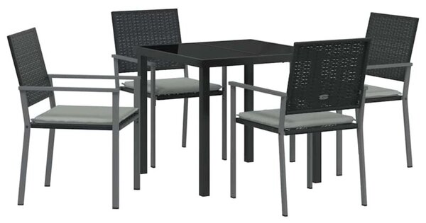 Zestaw Mebli Ogrodowych Komplet Jadalniany 5-Częściowy Rattan Na Taras Balkon Ogród