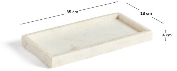 Marmurowa taca dekoracyjna 18x35 cm Serela – Kave Home