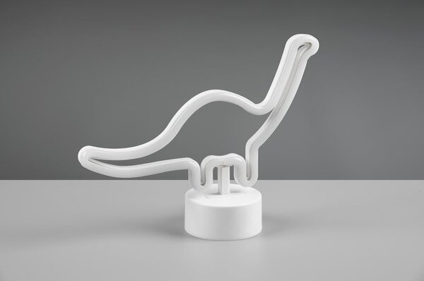 Biała lampa stołowa LED (wys. 20 cm) Bronto – Reality
