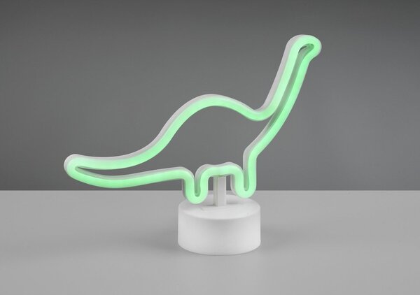 Biała lampa stołowa LED (wys. 20 cm) Bronto – Reality