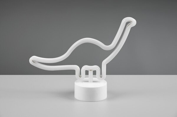 Biała lampa stołowa LED (wys. 20 cm) Bronto – Reality
