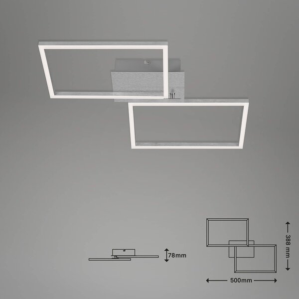 Briloner Lampa sufitowa LED Frame S, CCT, 50x38,8cm