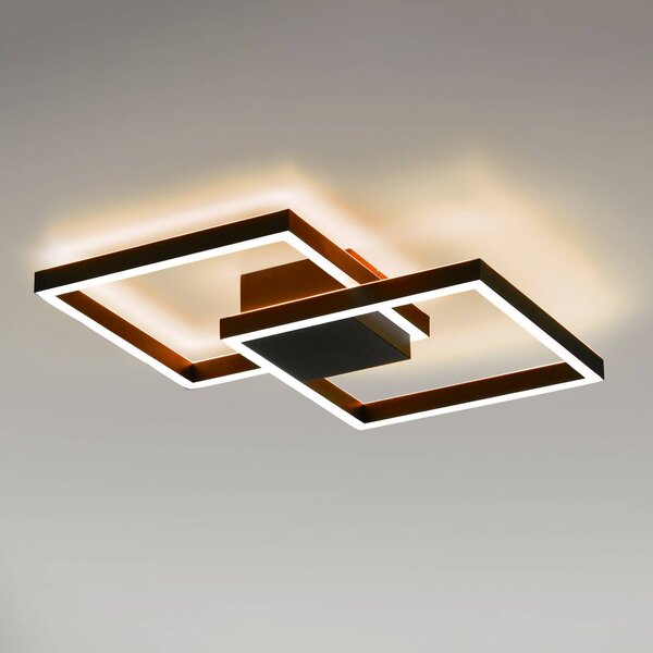 Q-Smart-Home Inteligentna lampa sufitowa Q-MARKO, możliwość ściemniania, czarny, salon / jadalnia, aluminium, nowoczesny