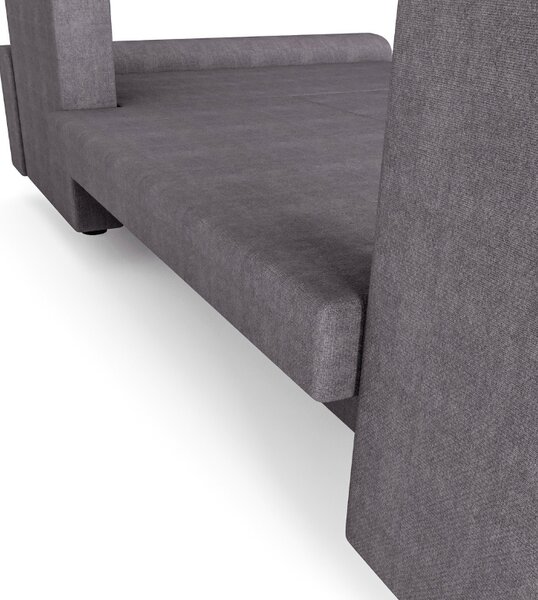 Rozkładana sofa narożna w kształcie U VALERIO 305x140 cm, jasnoszara/beżowa