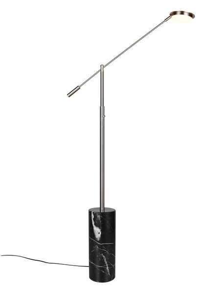 Lampa stojąca LED w czarno-srebrnym kolorze (wysokość 145 cm) Fiore – Trio Select