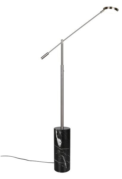 Lampa stojąca LED w czarno-srebrnym kolorze (wysokość 145 cm) Fiore – Trio Select