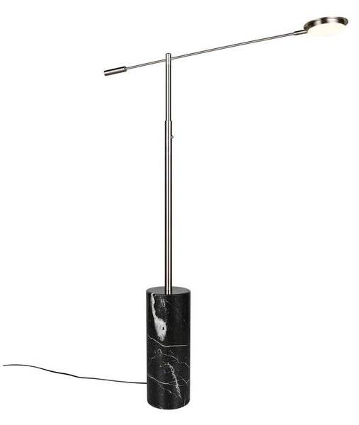 Lampa stojąca LED w czarno-srebrnym kolorze (wysokość 145 cm) Fiore – Trio Select