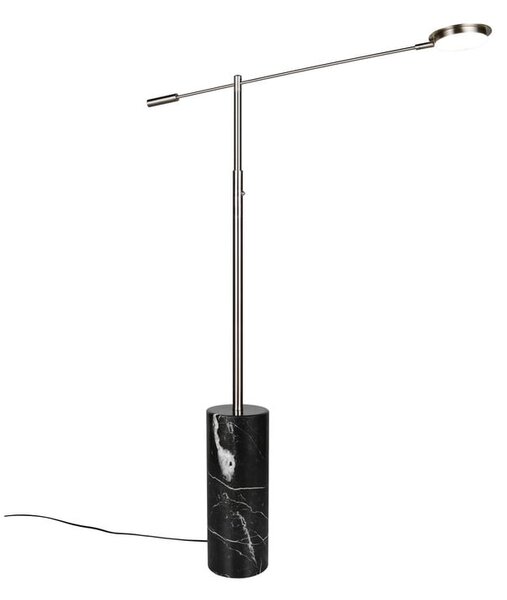 Lampa stojąca LED w czarno-srebrnym kolorze (wysokość 145 cm) Fiore – Trio Select