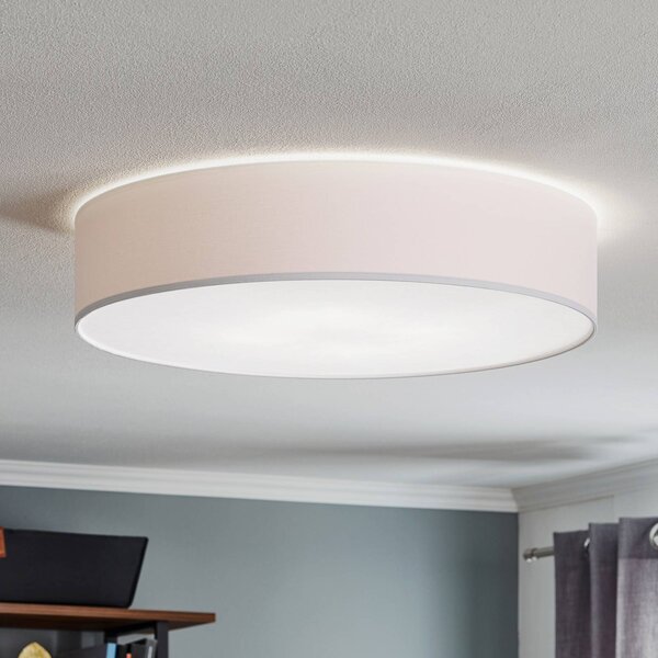 Lampa sufitowa Rondo TK Lighting, możliwość ściemniania, biały / opal, sypialnia, tkanina / materiał / jedwab, nowoczesny