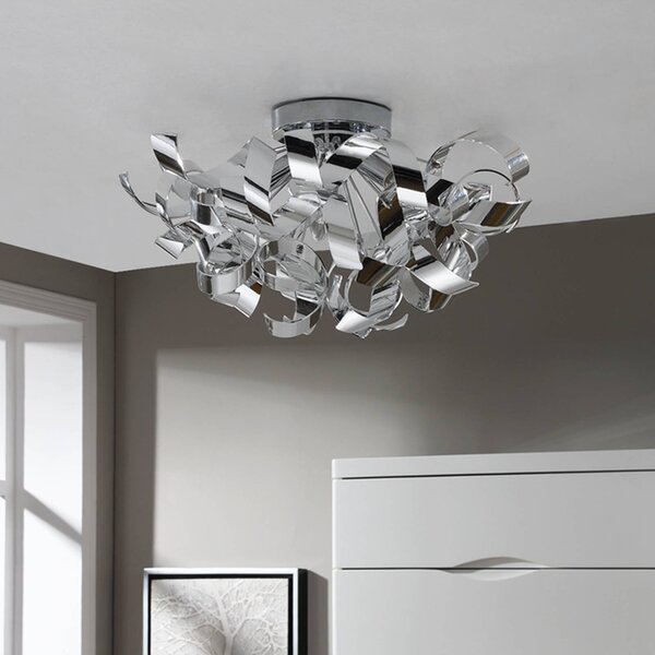 Lampa sufitowa Elviro Lindby, możliwość ściemniania, chromowy / srebrny, salon / jadalnia, tworzywo sztuczne, nowoczesny
