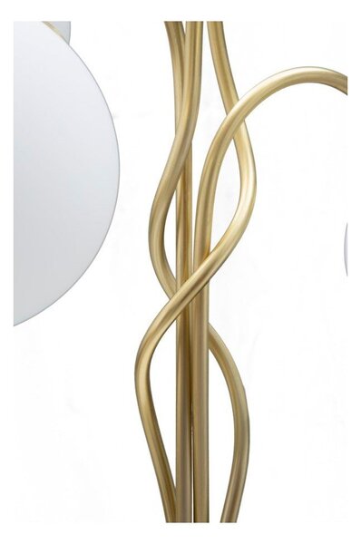 Lampa stołowa w biało-złotym kolorze ze szklanym kloszem (wysokość 74 cm) Glamy – Mauro Ferretti