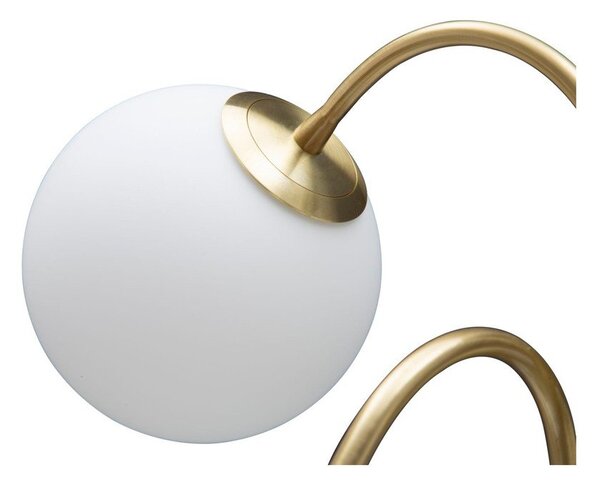 Lampa stołowa w biało-złotym kolorze ze szklanym kloszem (wysokość 74 cm) Glamy – Mauro Ferretti