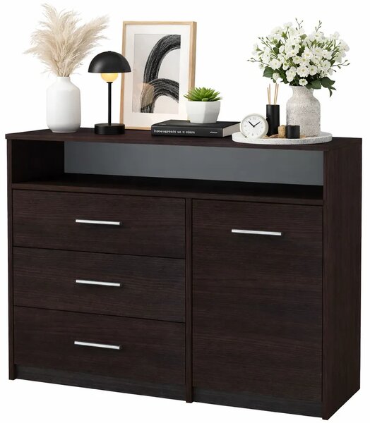 Komoda z szufladami i półkami do salonu wenge H0-Z41