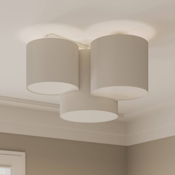 Lampa sufitowa Mona TK Lighting, możliwość ściemniania, biały / opal, sypialnia, tkanina / materiał / jedwab, nowoczesny