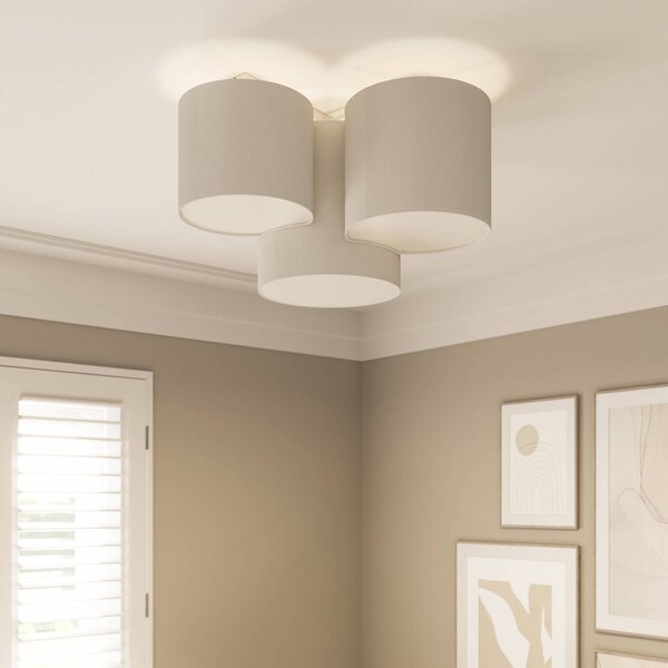 Lampa sufitowa Mona TK Lighting, możliwość ściemniania, biały / opal, sypialnia, tkanina / materiał / jedwab, nowoczesny