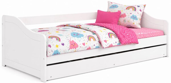 Podwójne łóżko z barierką i 2 materacami 90x200 P8-B12