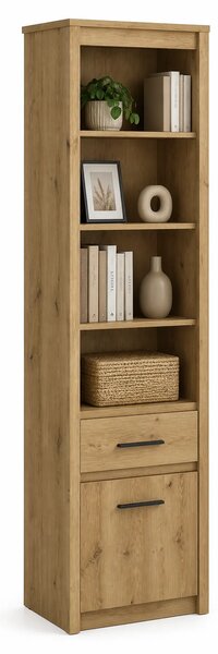 Wysoki półotwarty regał dąb artisan L2-H85