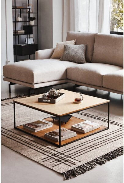 Stolik z blatem w dekorze dębu 80x80 cm Yona − Kave Home