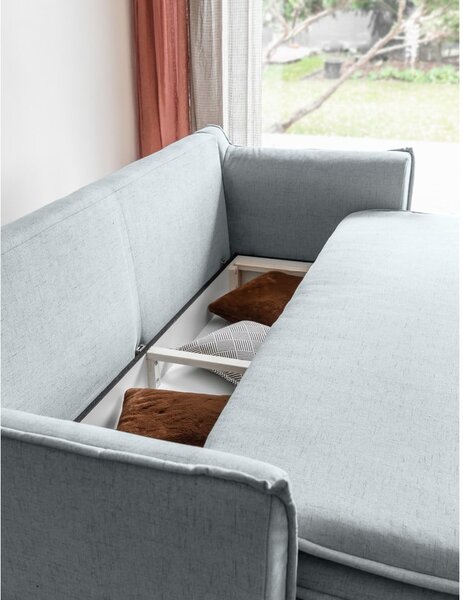 Jasnoszara rozkładana sofa 225 cm Charming Charlie – Miuform