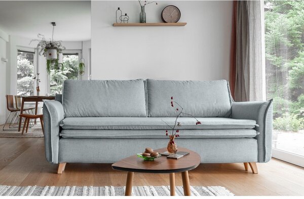 Jasnoszara rozkładana sofa 225 cm Charming Charlie – Miuform