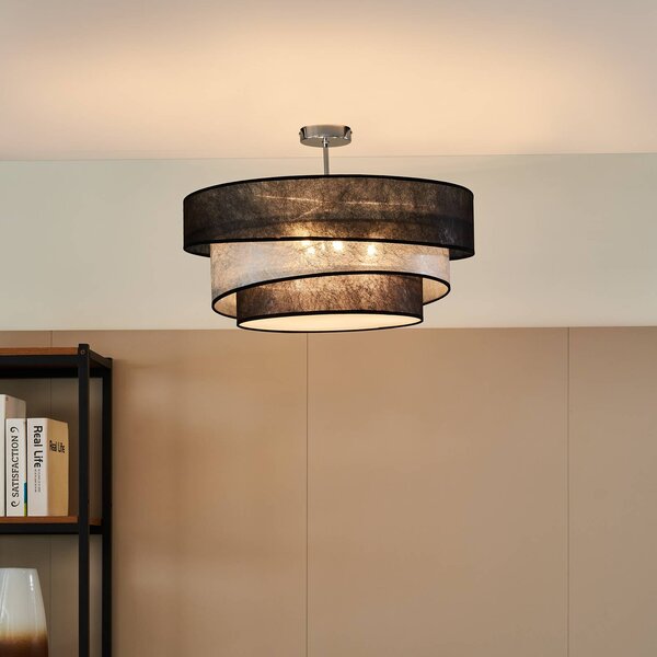 Lampa sufitowa Ayvira Lindby, możliwość ściemniania, czarny, salon / jadalnia, metal, nowoczesny