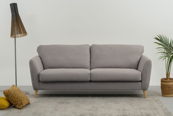 Jasnoszara sztruksowa sofa 206 cm Paris – Scandic