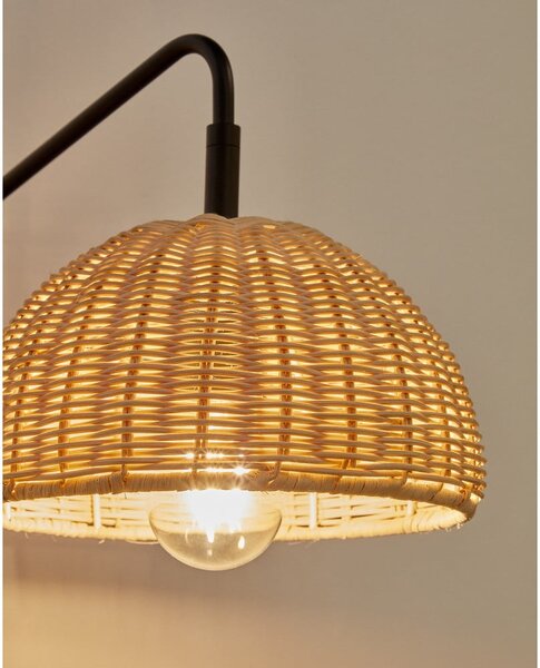 Czarno-naturalny kinkiet ø 23 cm Damila – Kave Home