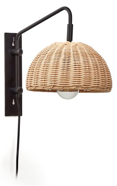 Czarno-naturalny kinkiet ø 23 cm Damila – Kave Home