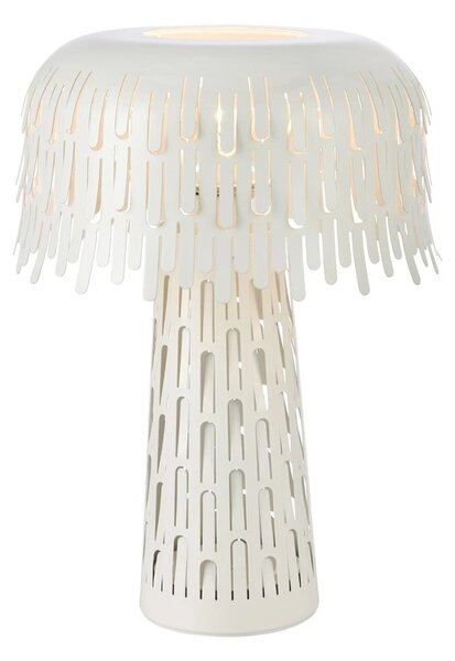 Biała lampa stołowa z metalowym kloszem (wysokość 38 cm) Verbera – Markslöjd